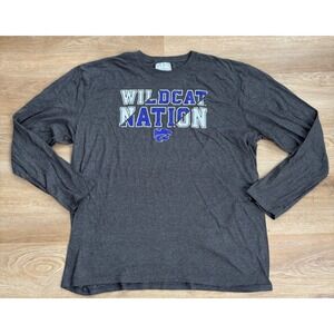 NWOT Unisex Captivating Kansas State Wildcat Nation Long Sleeve Tee - 2XL - Gray